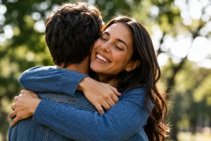 Pareja abrazada, una imagen asociada al miedo al abandono y la seguridad emocional